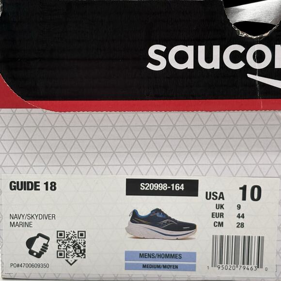 Saucony Guide 18 Navy Blue White S20998 164 Mens Size 10 NEW Running Shoes